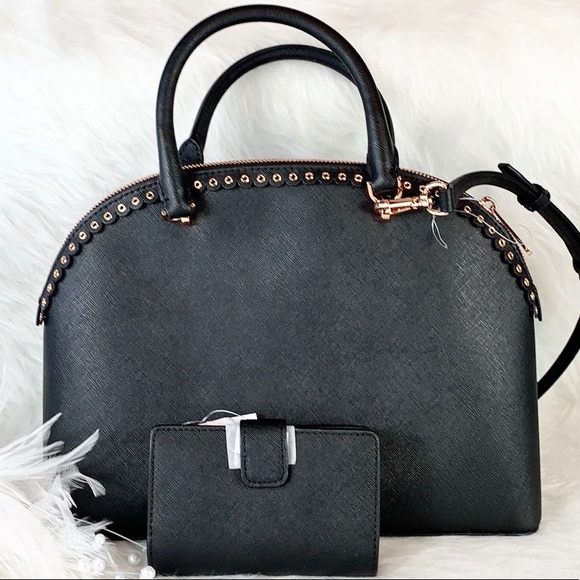 🖤New MICHAEL KORS 🖤 SET BLACK DOME EMMY SATCHEL - Picture 4 of 9